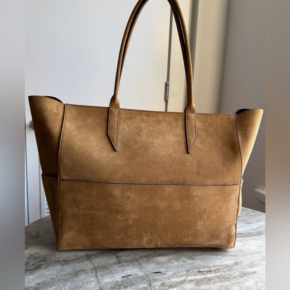 Metier London Incognito Small Cabas Bag Suede Cairo Tan Brown Shopper Tote